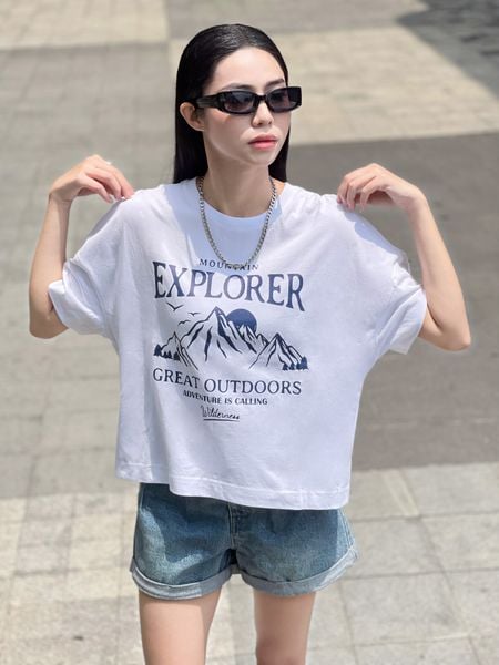 thun chữ freesize form rộng màu trắng