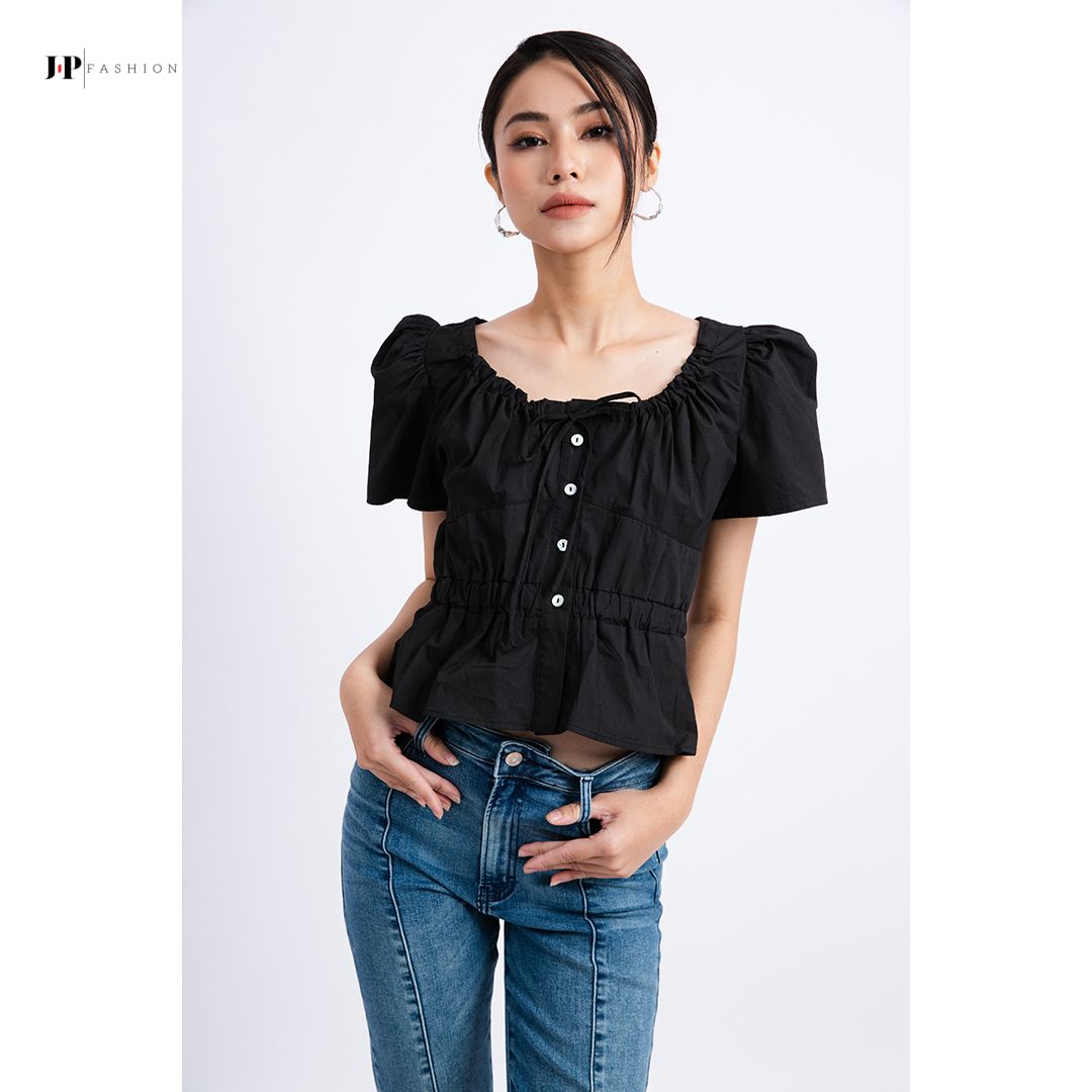 Áo sơ mi kiểu tay phồng