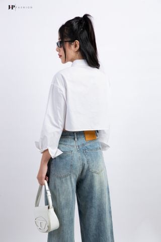 Sơ mi croptop dài tay