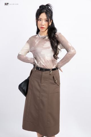 Váy kaki phom chữ A