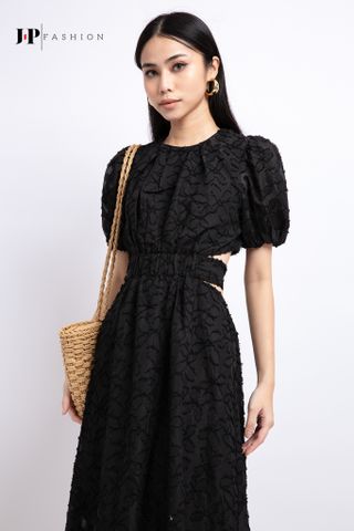 Đầm midi ngắn tay