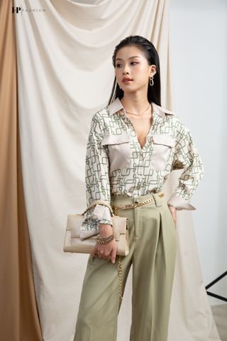 Sơ mi lụa dài tay