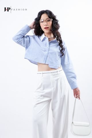 Sơ mi croptop dài tay