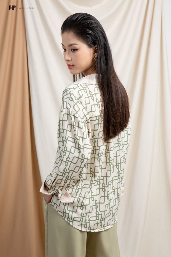 Sơ mi lụa dài tay