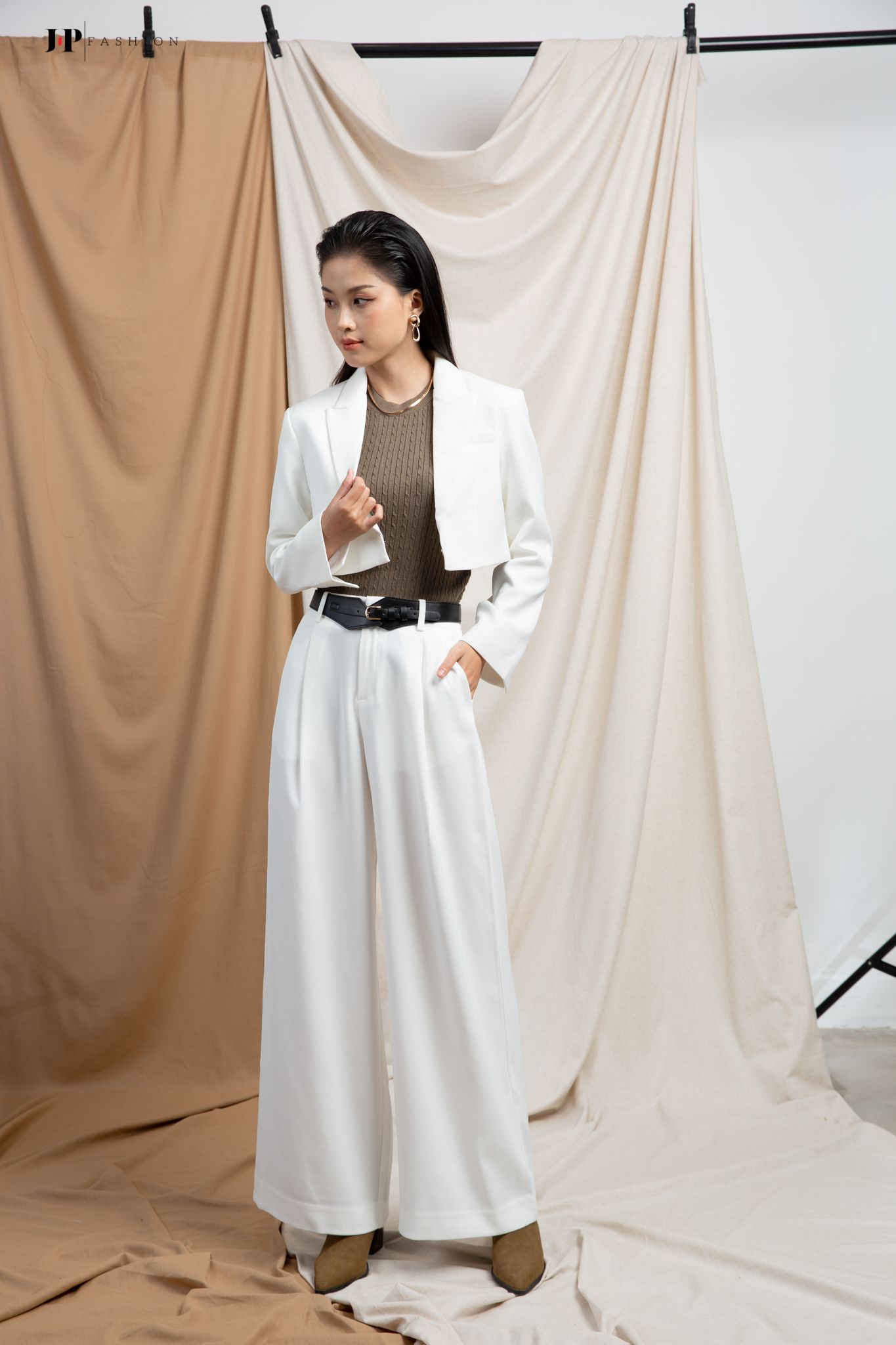 Khoác Vest Kaki Croptop 11509261
