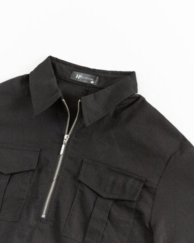 Áo Sơ Mi Croptop Dây Rút Eo 10611758