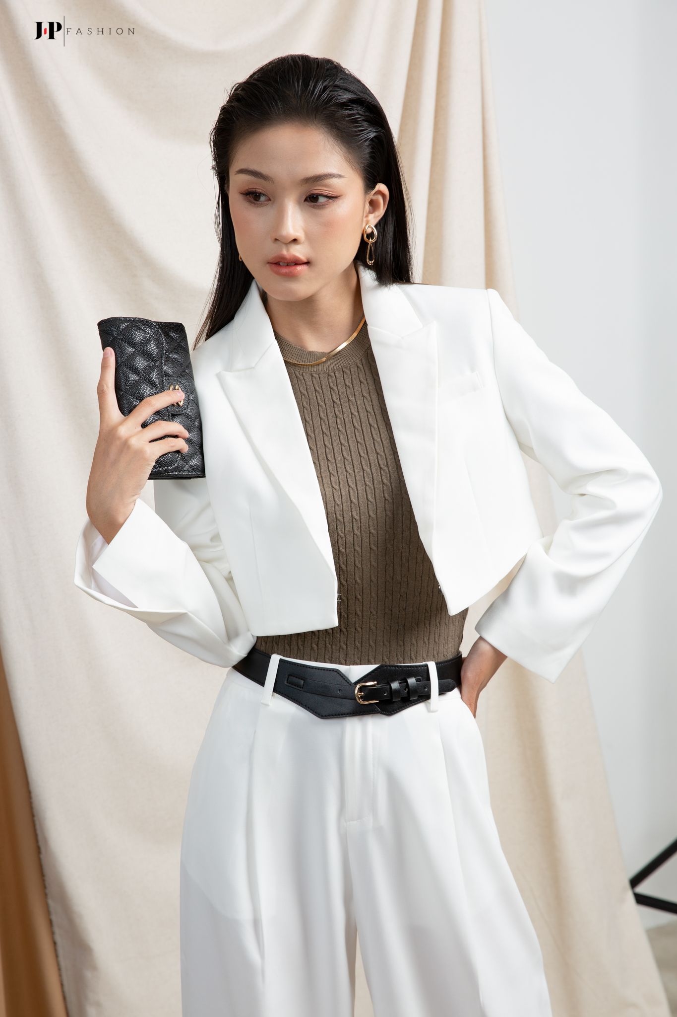 Khoác Vest Kaki Croptop 11509261