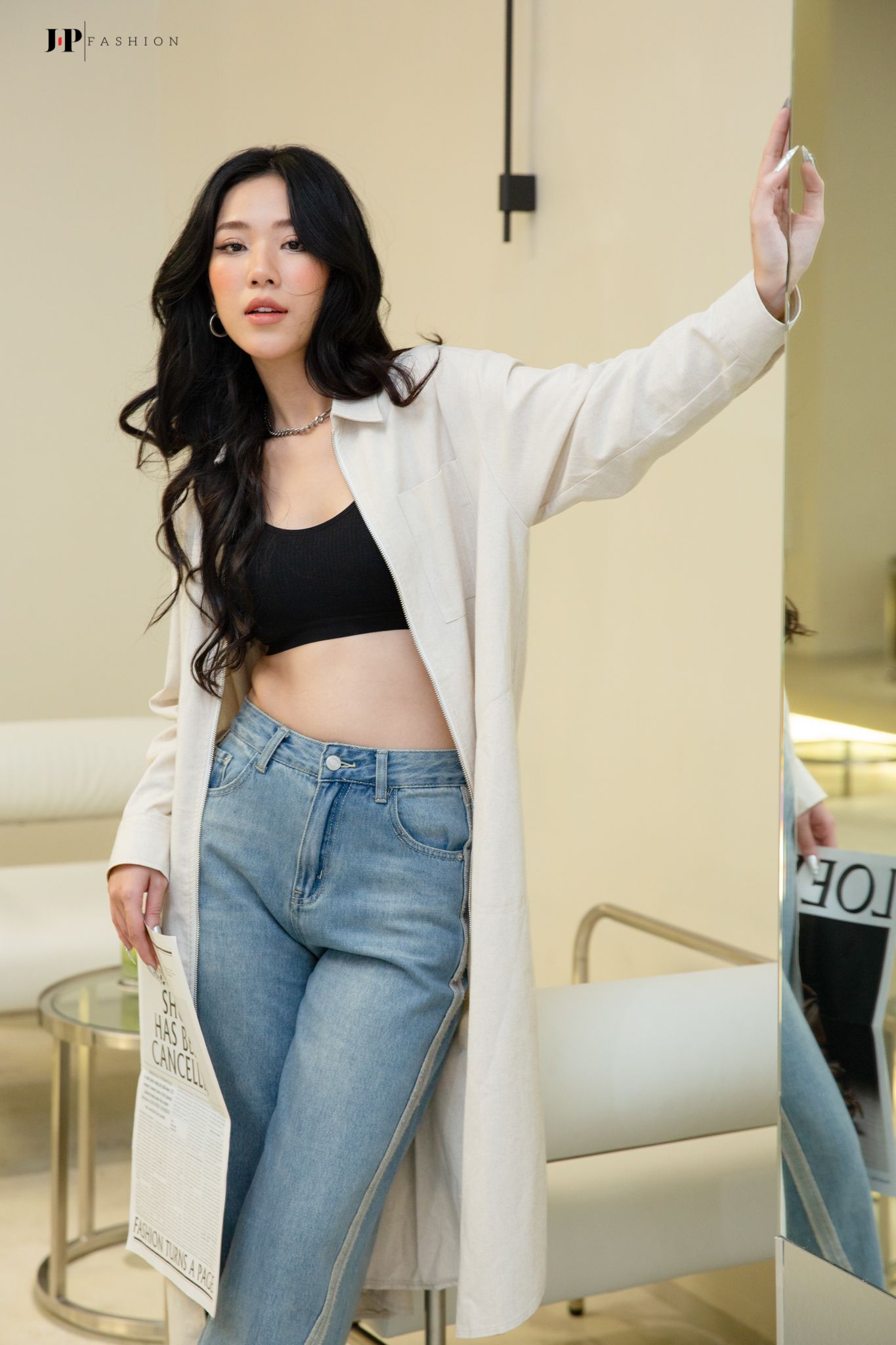 Đầm sơ mi form rộng