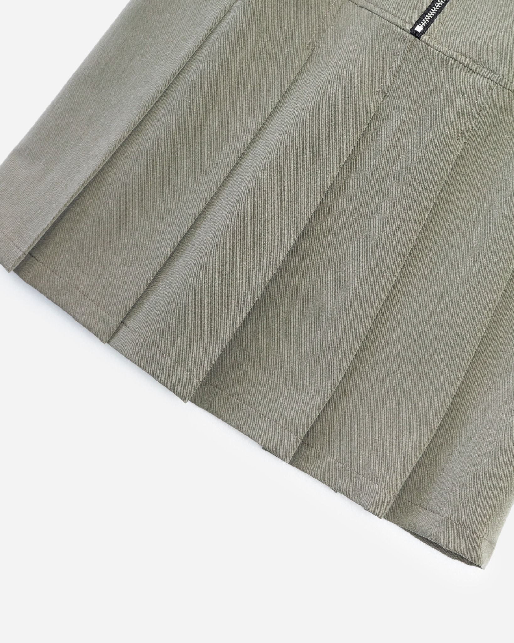 Đầm Kaki Khóa Kéo Xếp Ly Xám Rêu 11011862