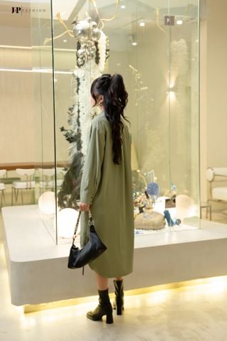 Đầm sơ mi form rộng