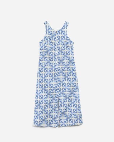 Đầm Linen Dáng Dài Khóa Kéo Xẻ Tà 11011828