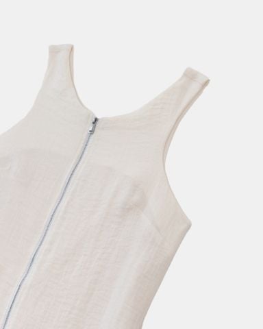 Đầm Linen Dáng Dài Khóa Kéo Xẻ Tà 11011828