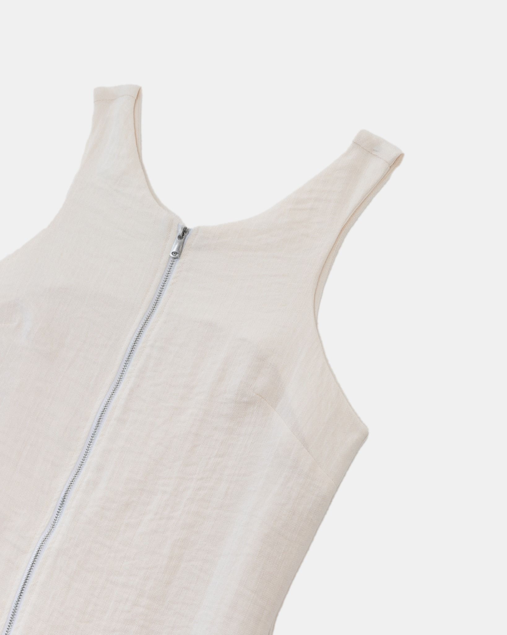 Đầm Linen Dáng Dài Khóa Kéo Xẻ Tà 11011828