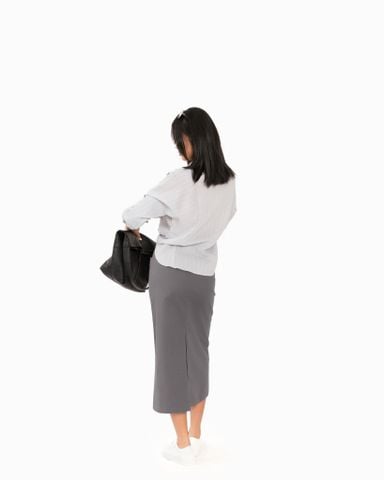 Chân Váy Dài Kaki Xẻ Tà Sau 17111760