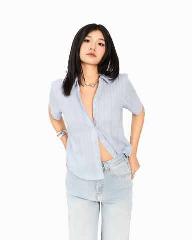 Sơ Mi Ngắn Tay Kẻ Sọc Nhẹ 10611793