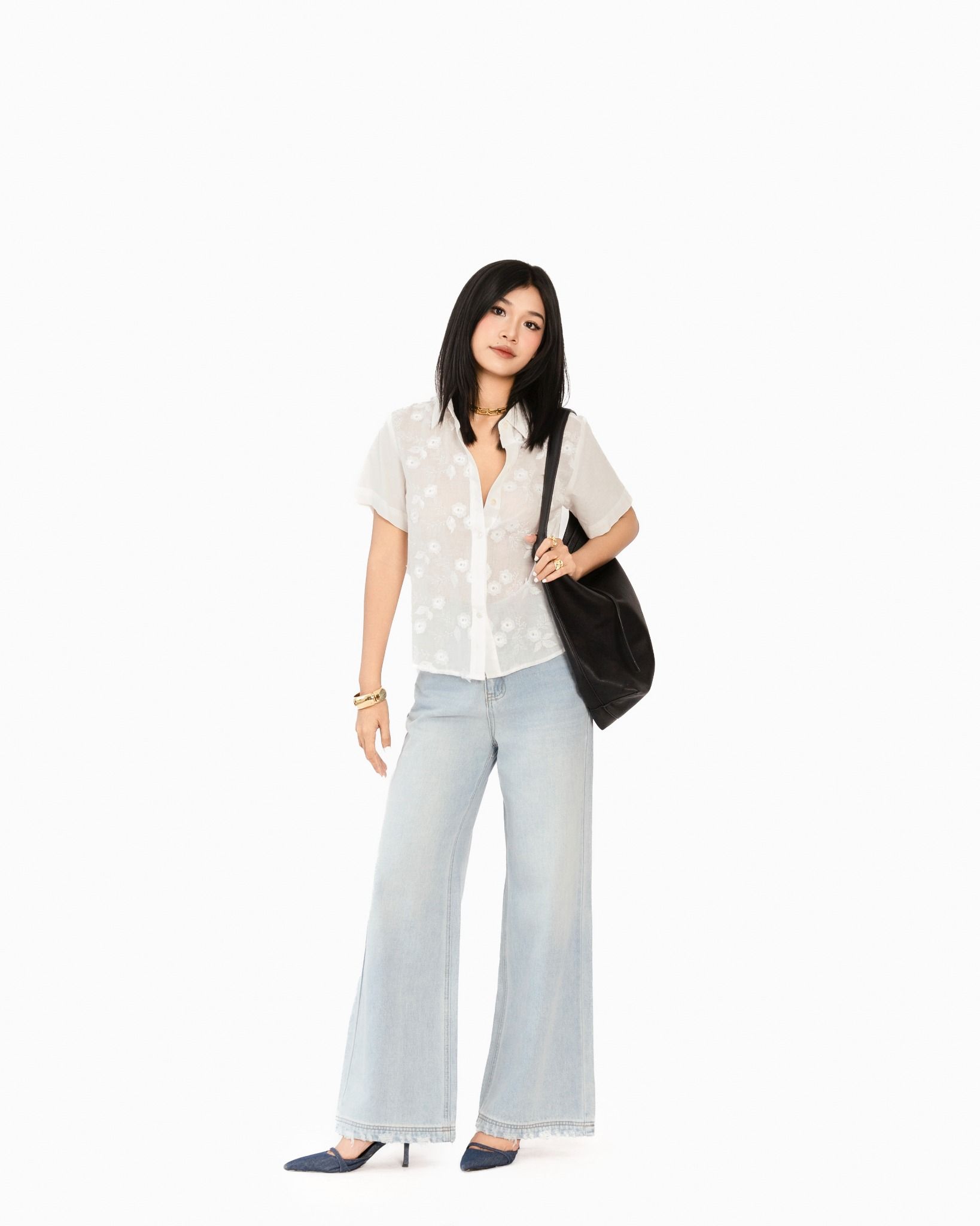 Sơ Mi Ngắn Tay Thêu Họa Tiết 10611792