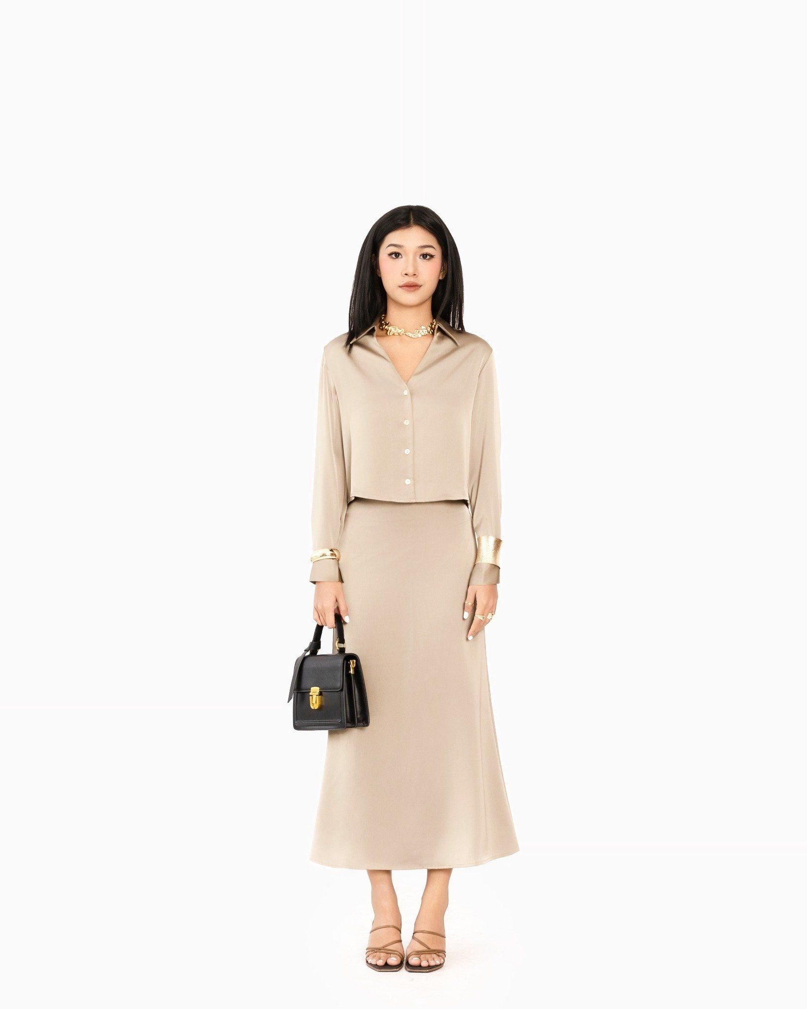 Sơ Mi Lụa Tay Dài 10611764