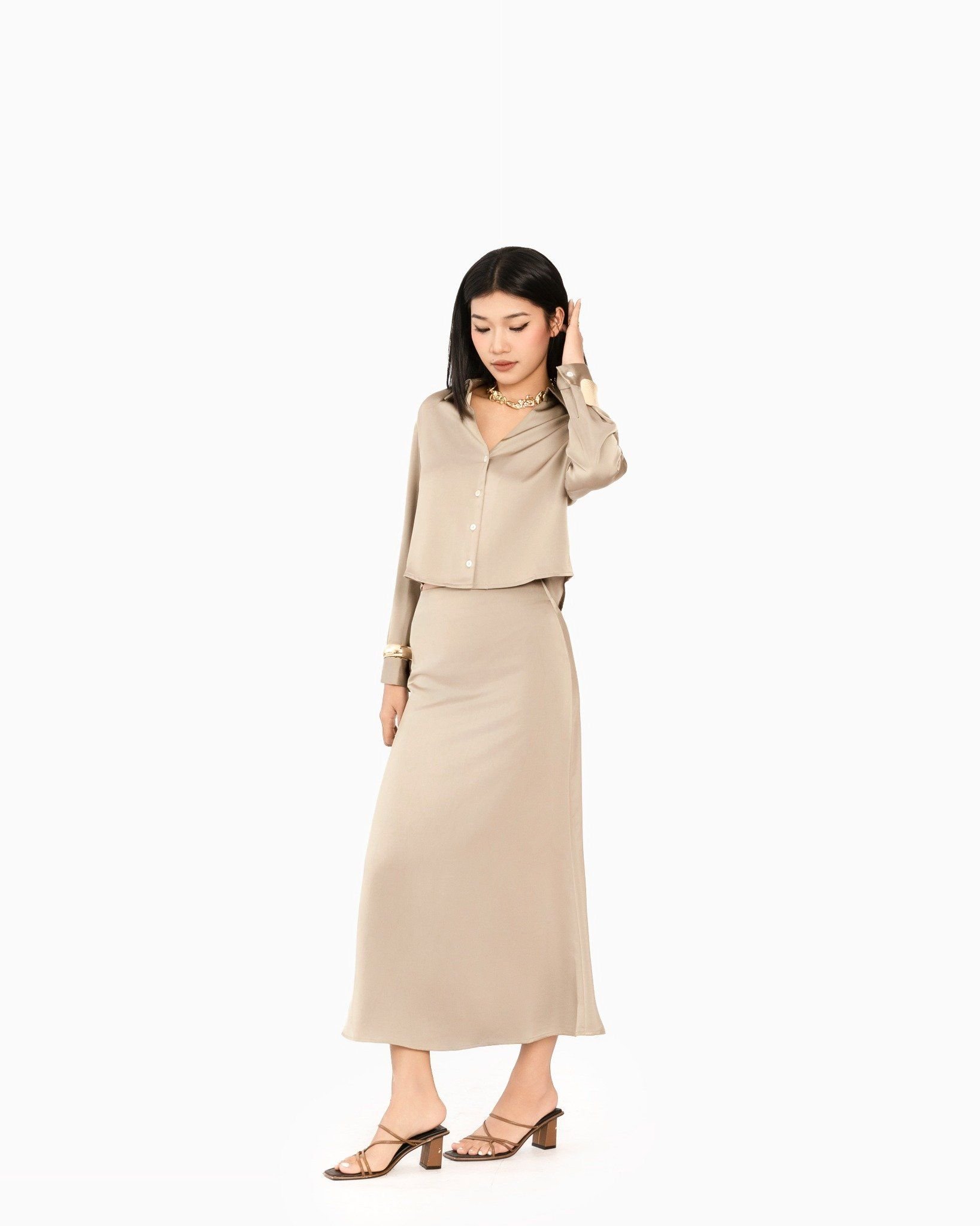 Sơ Mi Lụa Tay Dài 10611764