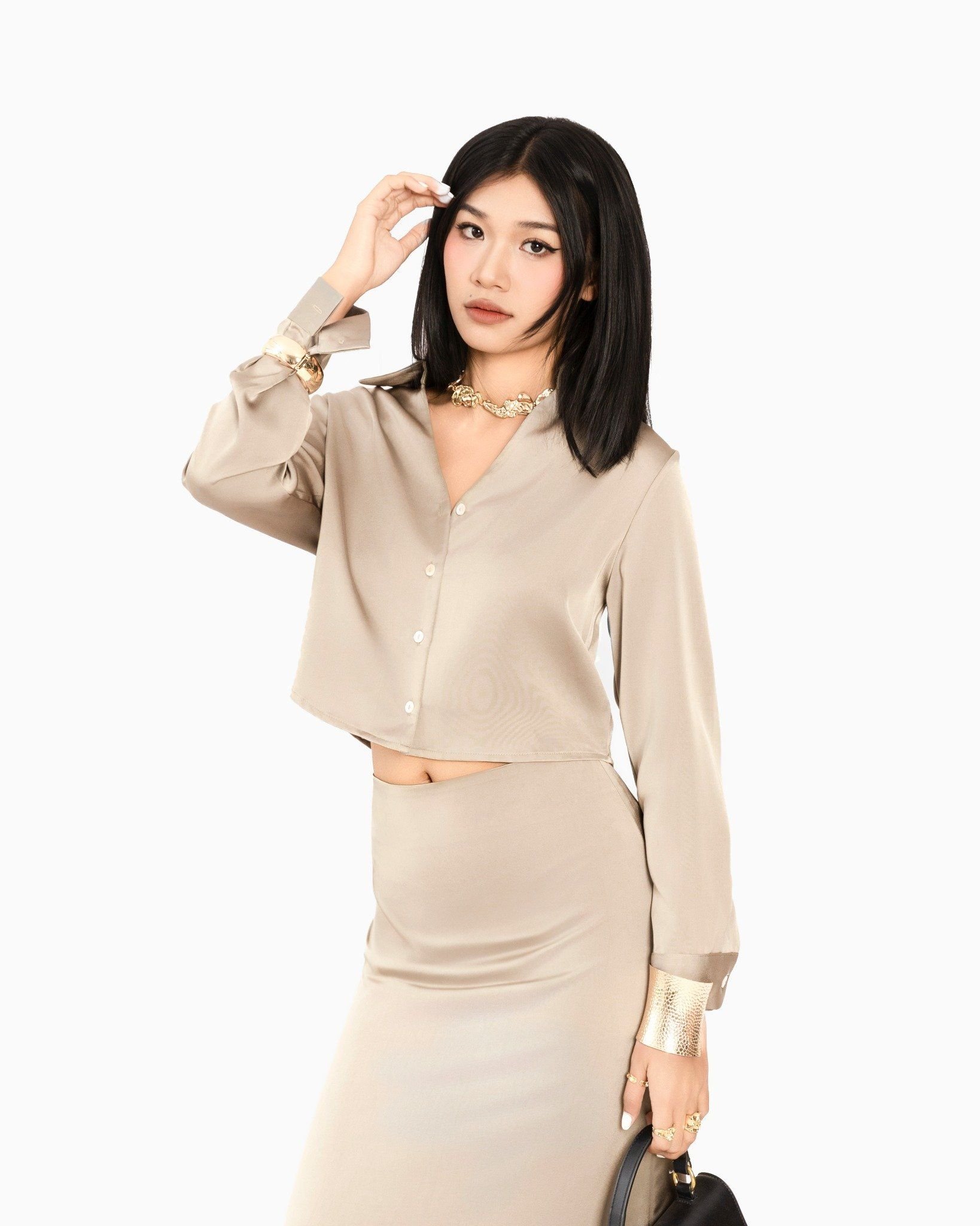 Sơ Mi Lụa Tay Dài 10611764