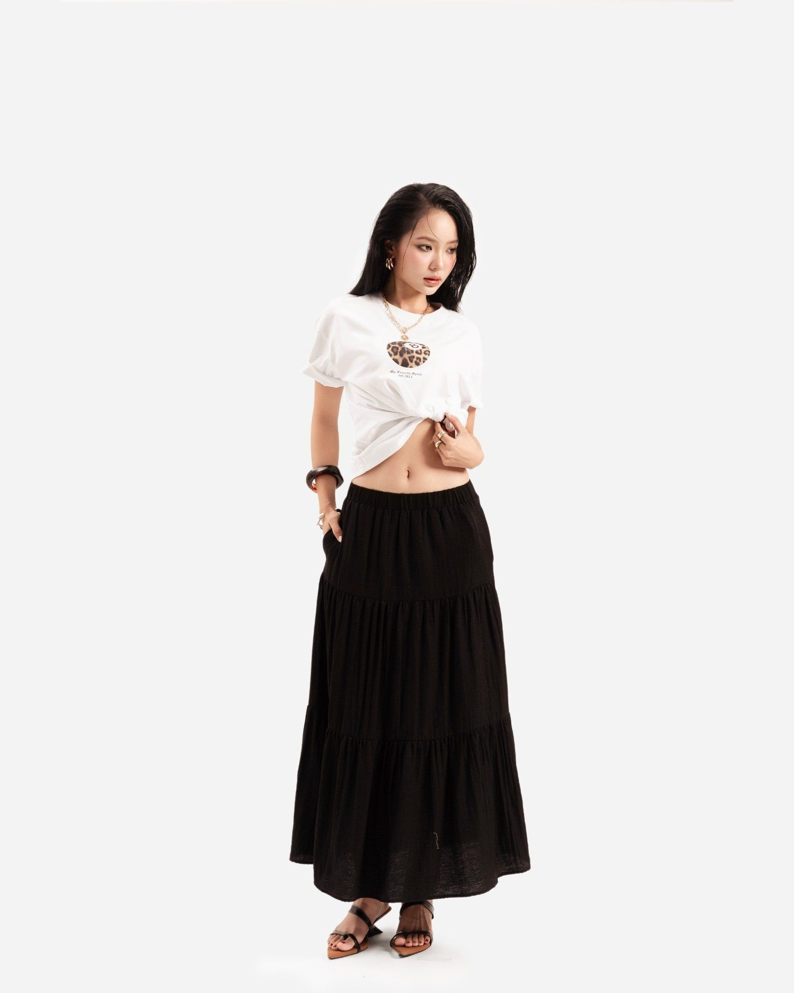 Váy Dài Xòe Linen 17011911