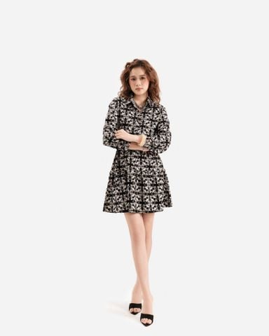 Đầm Tay Dài Họa Tiết 11011896