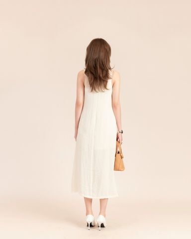 Đầm Linen Dáng Dài Khóa Kéo Xẻ Tà 11011828
