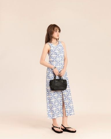 Đầm Linen Dáng Dài Khóa Kéo Xẻ Tà 11011828