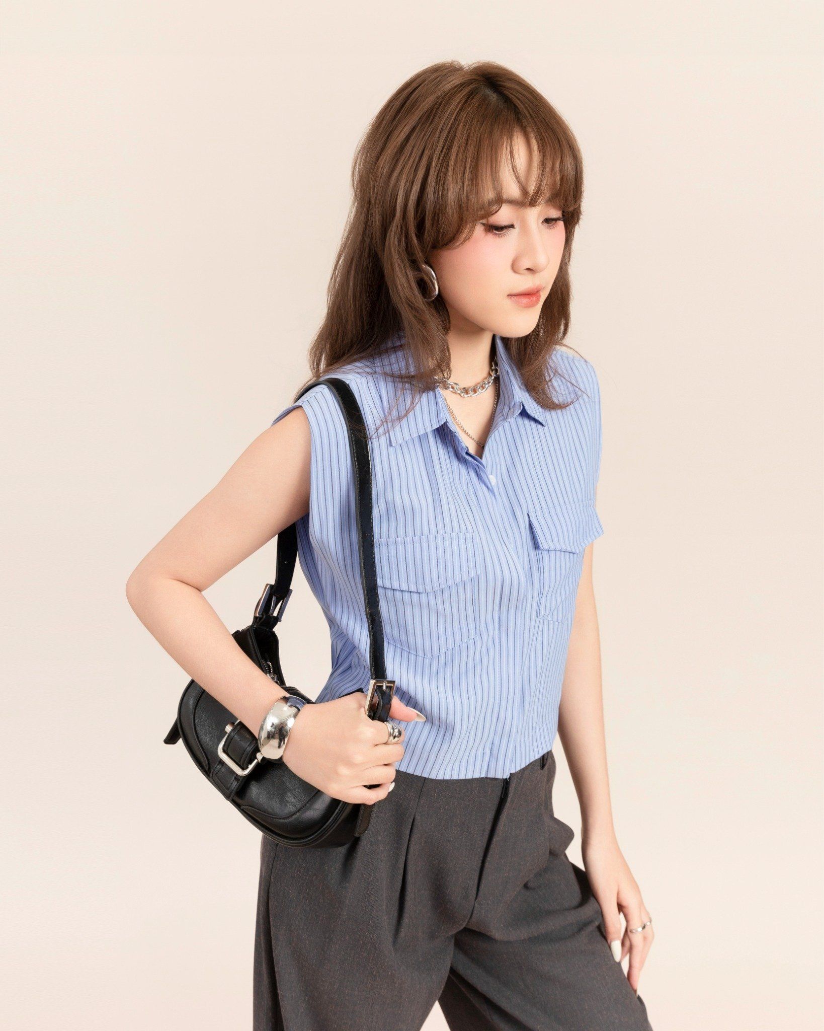 Sơ Mi Kiểu Dáng Croptop 10611836