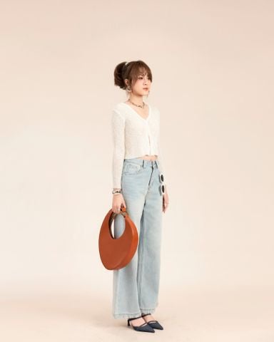 Áo Khoác Len Cổ V Mềm Mại 10711777