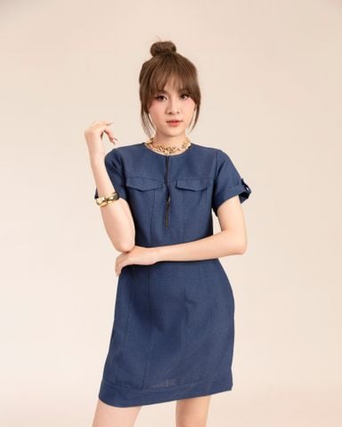 Đầm Kaki Phối Khóa Kéo 11011851