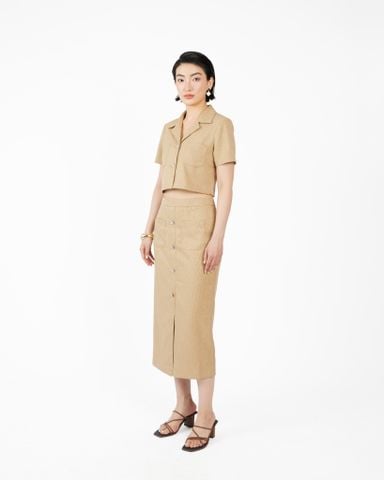Sơ Mi Croptop Cổ Vest 10611627