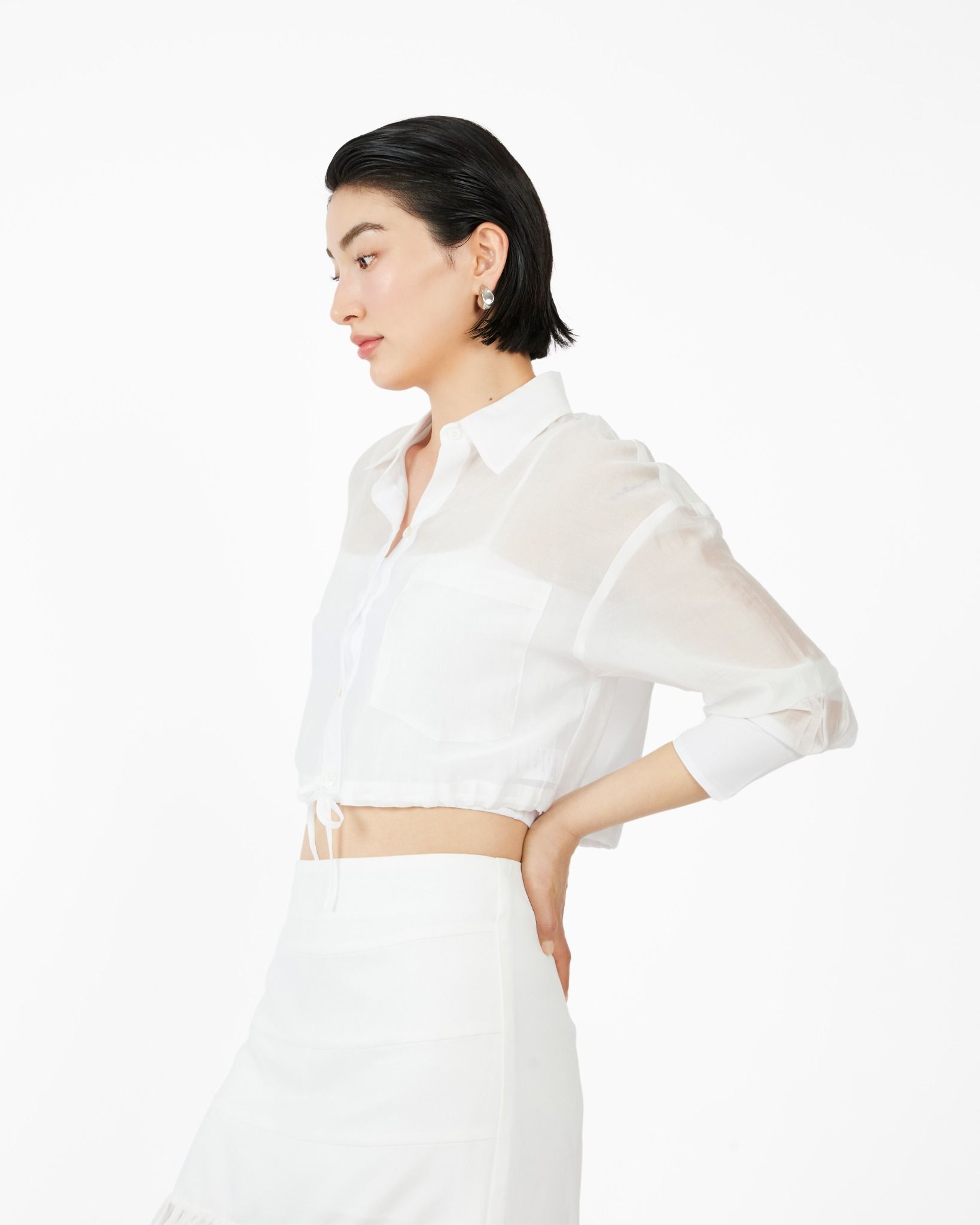 Sơ Mi Croptop Kate Mỏng 10611518