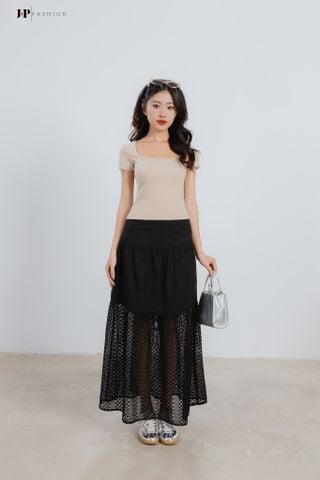 Chân Váy Dài Phối Ren 17009891