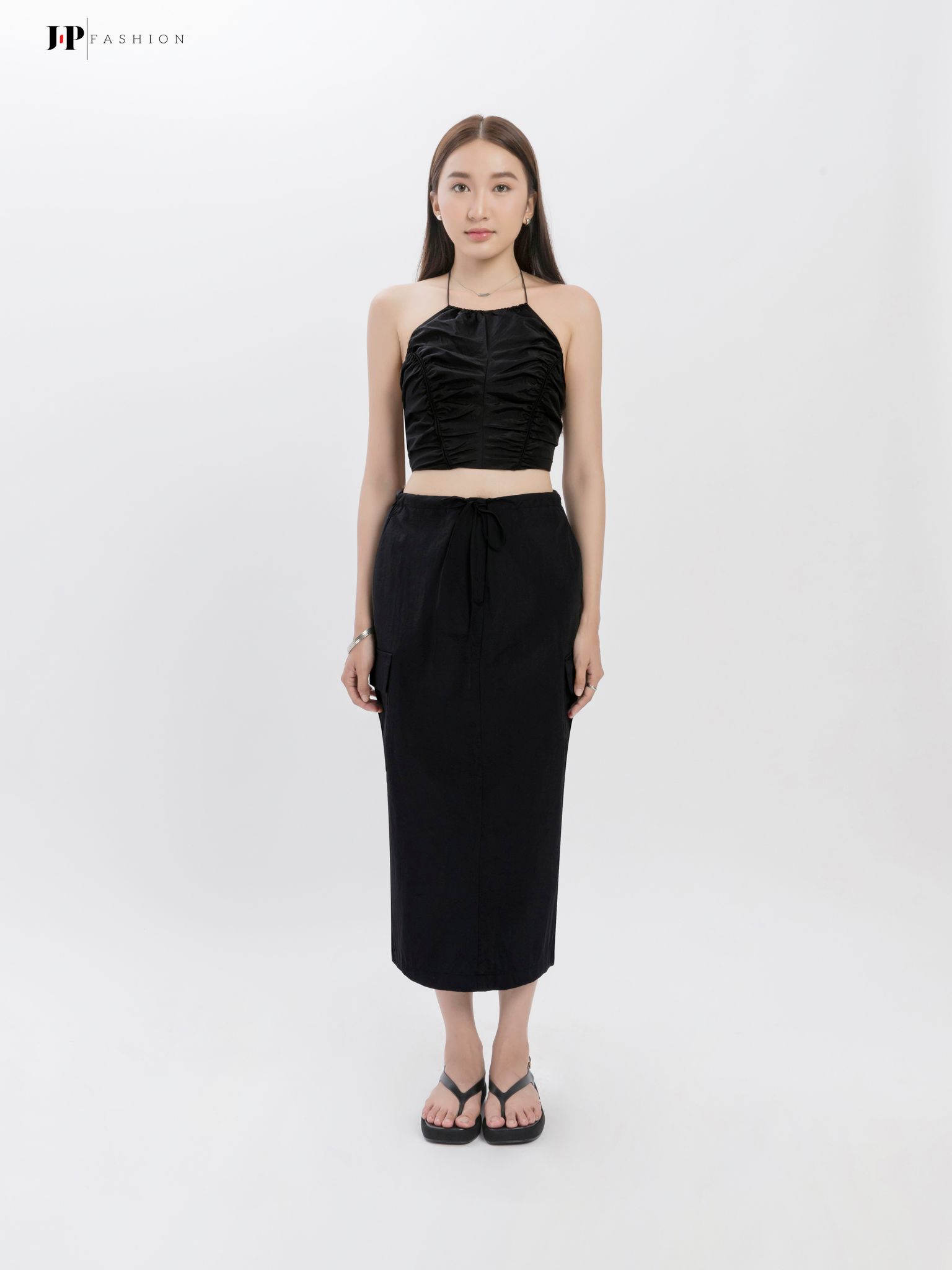 Váy midi túi hộp