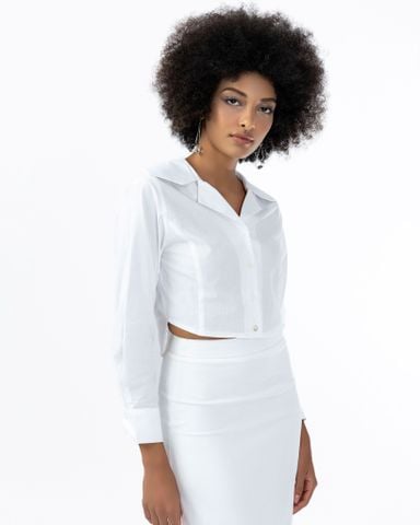 Áo Sơ Mi Croptop Tay Dài 10611453