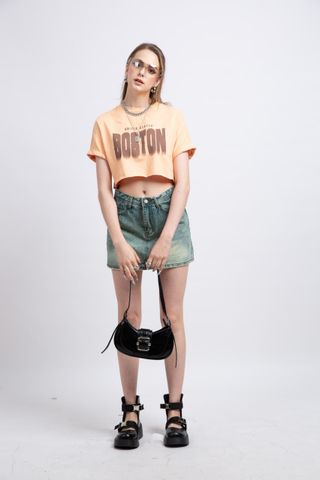 Thun croptop nữ ngắn tay