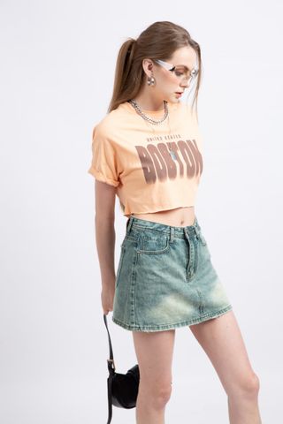 Thun croptop nữ ngắn tay