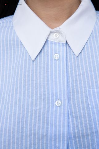 Áo sơ mi croptop ngắn tay