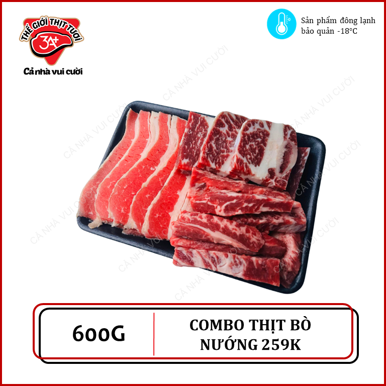  [COMBO 259]  NƯỚNG BÒ NHẬP KHẨU 600g 