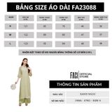  Áo dài Tơ Diệp Chu - Xanh thêu - FA23088 S 