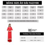  Áo dài Gấm Diễm Nghi - Gấm hoa đỏ - FA23100 S 