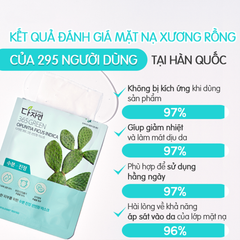 Mặt Nạ Xương Rồng Cấp Nước, Dưỡng Ẩm, Làm Dịu & Dưỡng Sáng Da All Natural 365 Green Opuntia Ficus Indica Sheet Mask 20ml