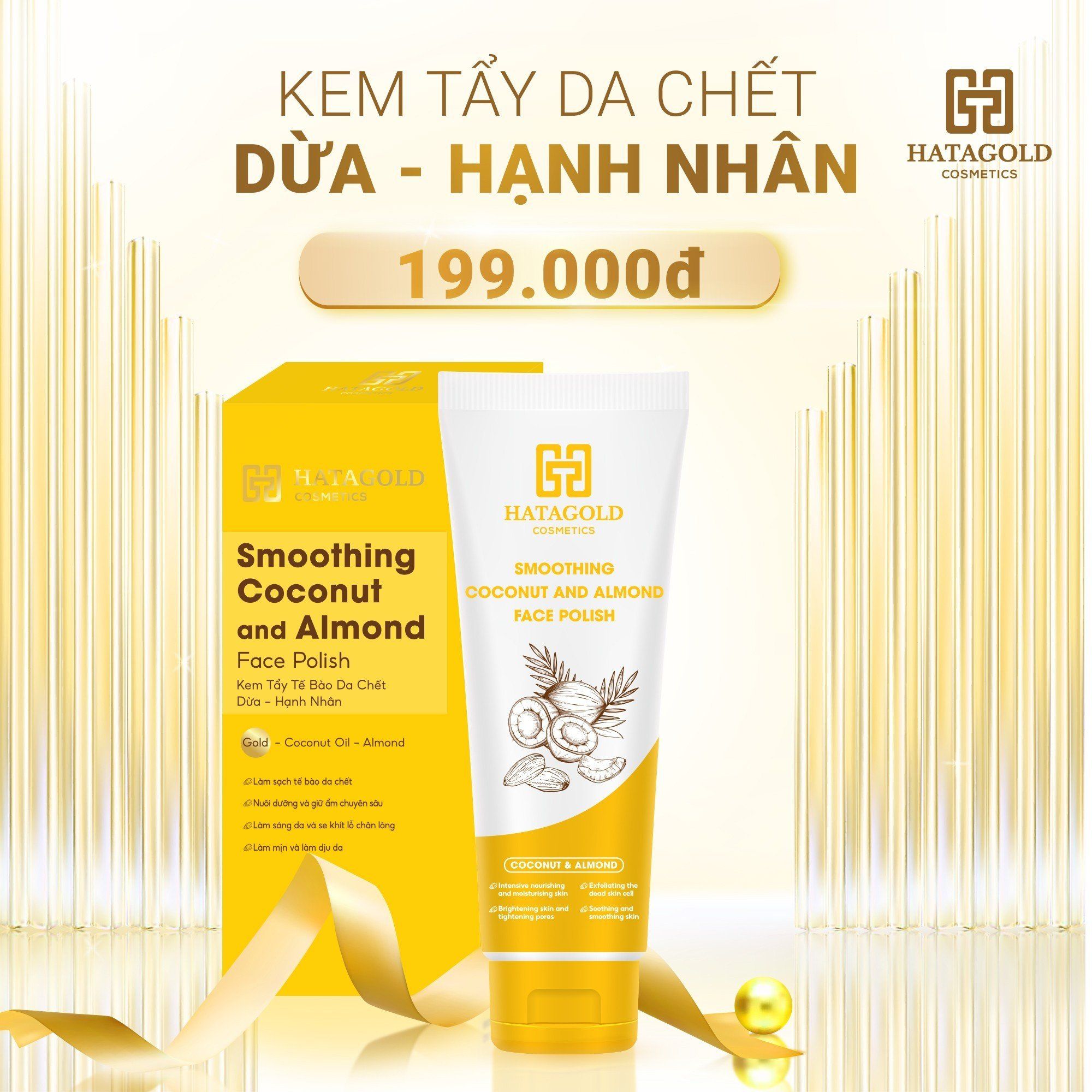  Kem Tẩy Da Chết Dừa - Hạnh Nhân | Smoothing Coconut and Almond Face Polish - KL:160g 