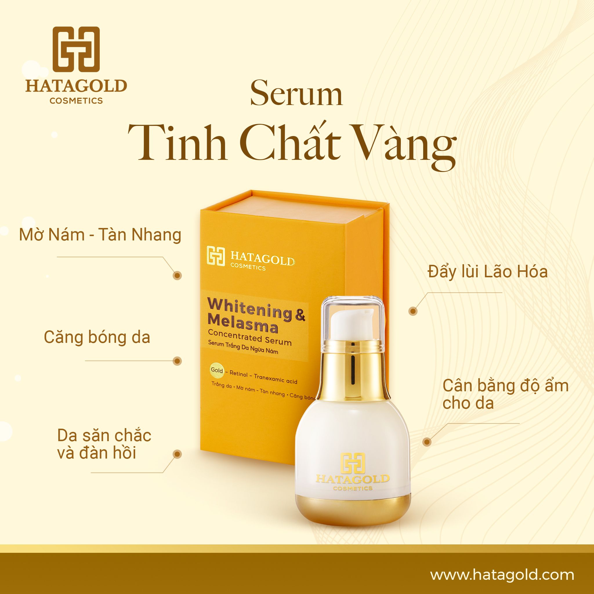  Serum Tinh Chất Vàng 24K | Whitening and Melasma Concentrated Serum - KL:20g 