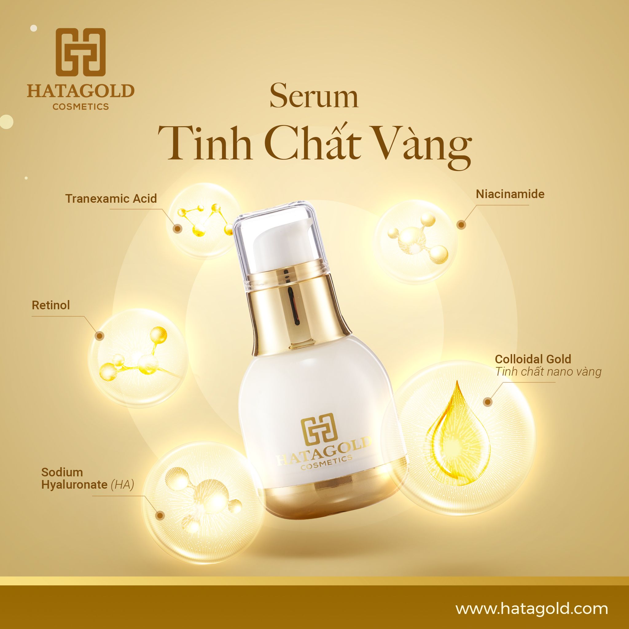  Serum Tinh Chất Vàng 24K | Whitening and Melasma Concentrated Serum - KL:20g 