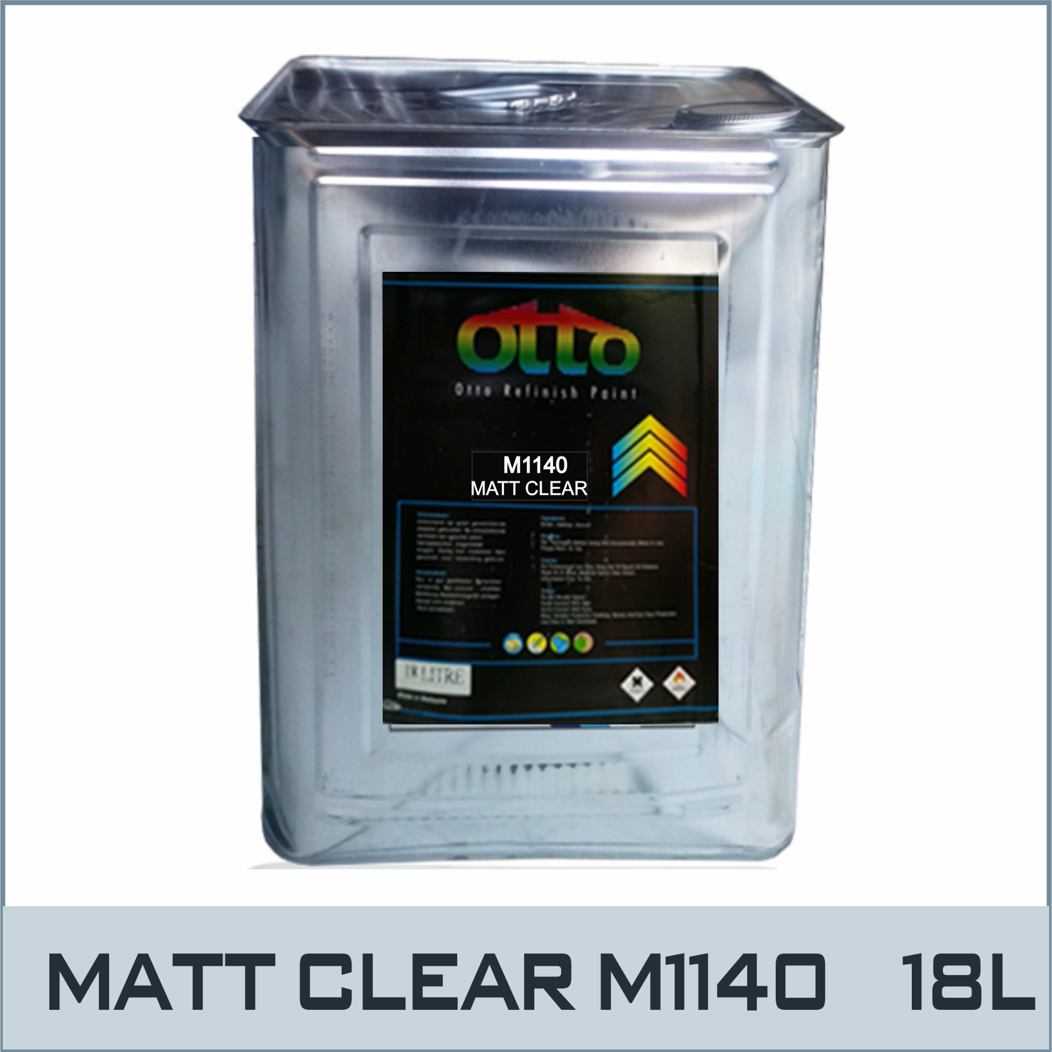 OTTO-M1140-18L/18L- Dầu Bóng Mờ 1K - 1140 Matt Clear