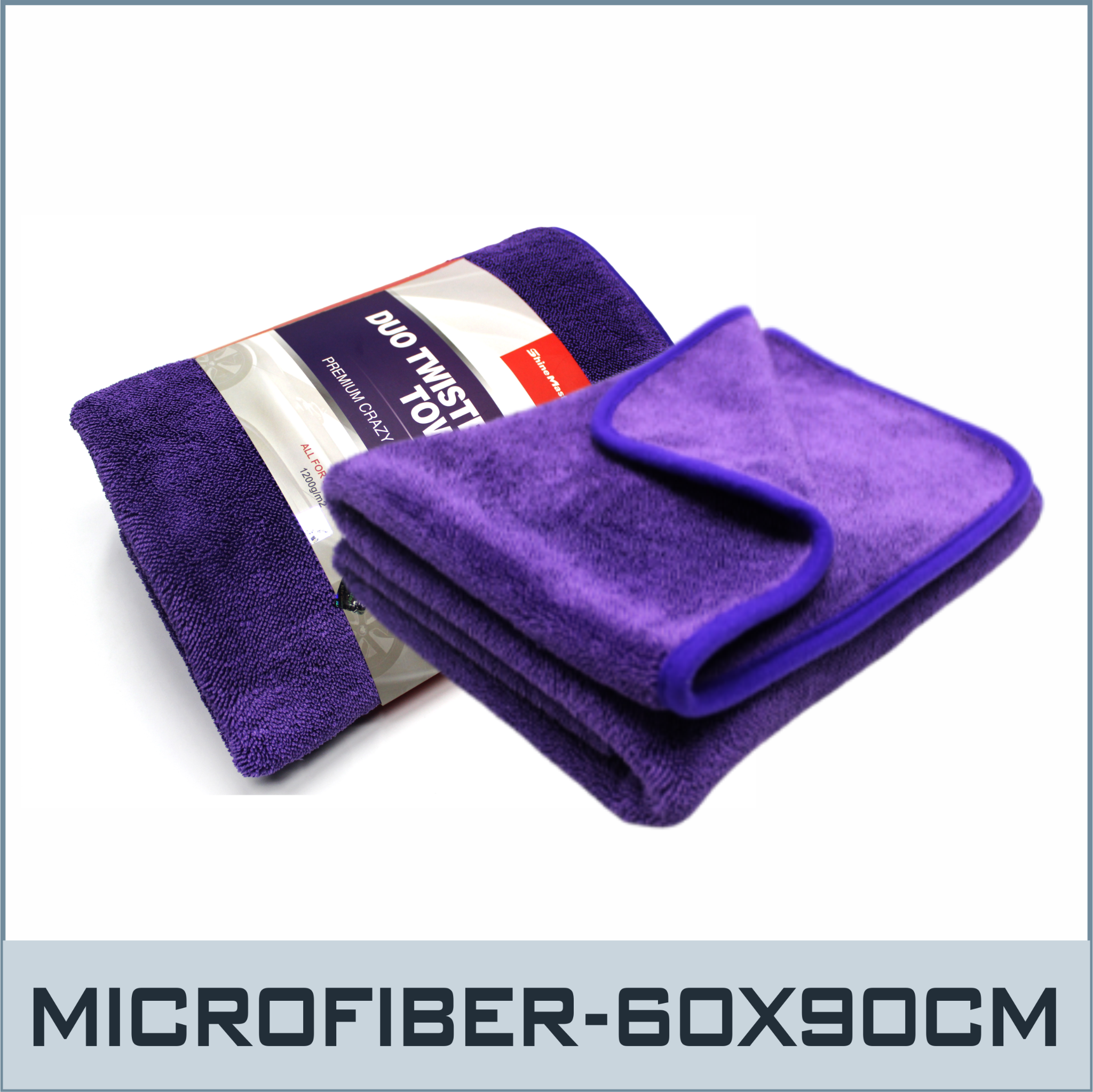 1196090P- Khăn Lau Sợi Microfiber Xoắn Đôi-Lau Khô Bề Mặt Lớn-60X90Cm