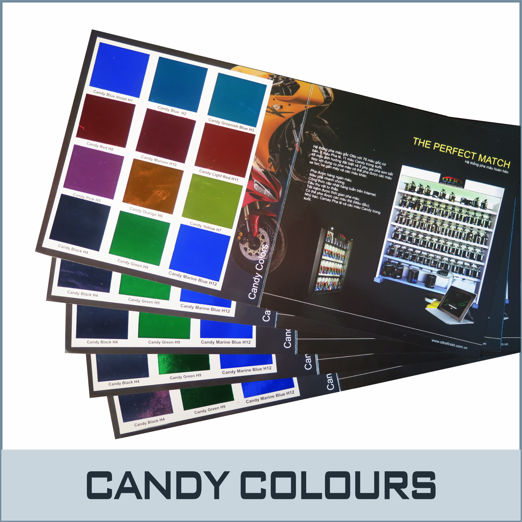 OTTO-H07 - Màu Candy Phủ Bóng Vàng - Basecoat Otto Candy Yellow  - H07