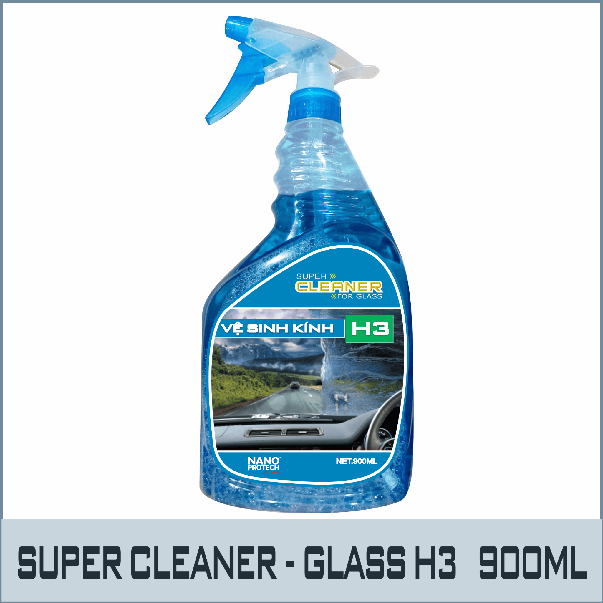 Chai Xịt Vệ Sinh Kính - Super Cleaner H3-900ml