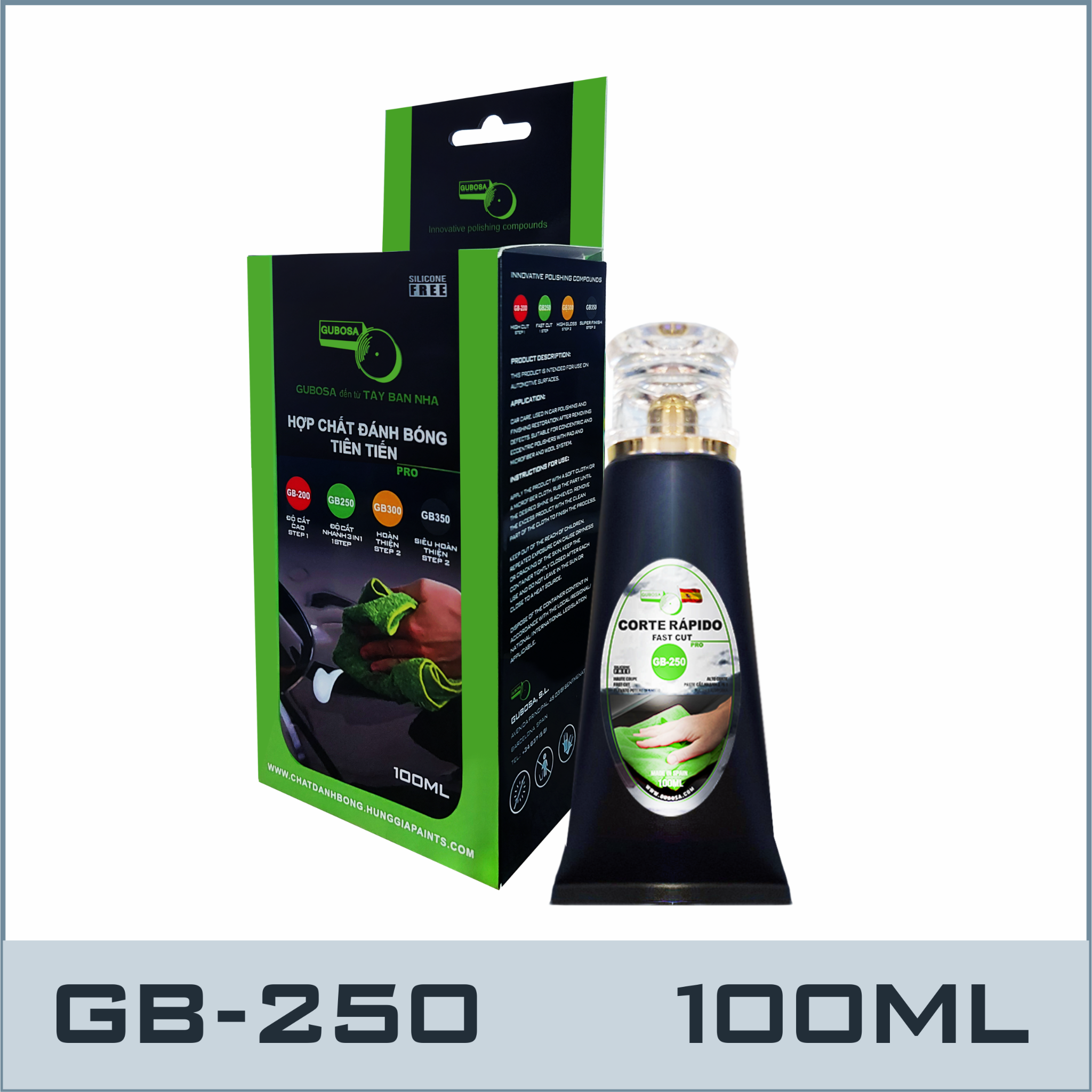 GB250-100ML- Chất Đánh Bóng Có Độ Cắt Nhanh #Step2 Gb-250-100Ml